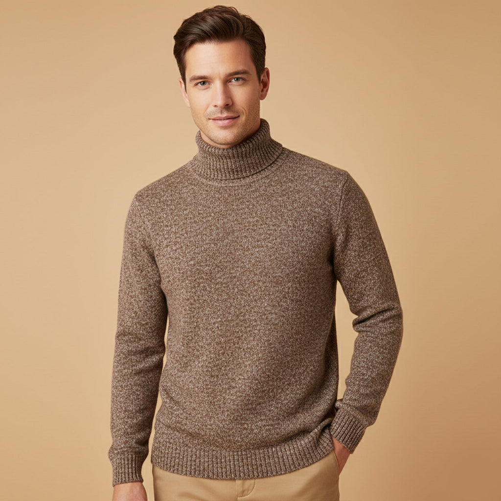 Men's Fine-Knit Turtleneck Jumper – Classic Fit