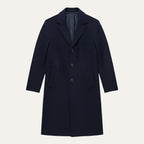 Men's Tailored Classic Overcoat – Lapel Collar, Single-Breasted