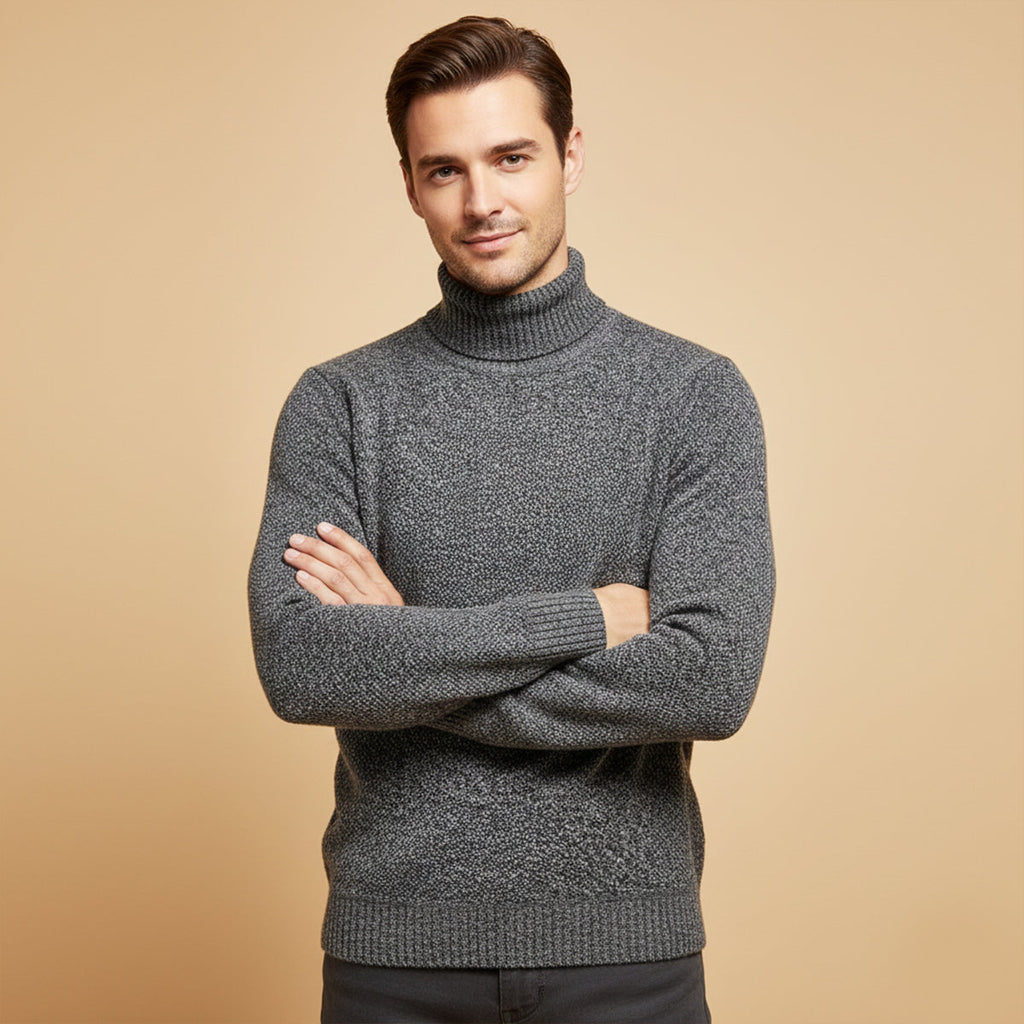 Men's Fine-Knit Turtleneck Jumper – Classic Fit