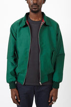 Men's Harrington Jacket – Tartan Lined Zip-Up Casual Outerwear
