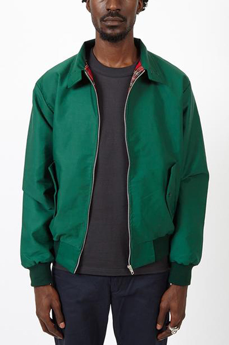 Men's Harrington Jacket – Tartan Lined Zip-Up Casual Outerwear