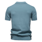 Men's Breathable V-Neck Polo – Modern Athletic Fit