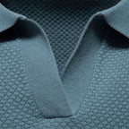 Men's Breathable V-Neck Polo – Modern Athletic Fit