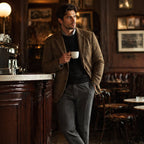 Men's Herringbone Wool-Blend Blazer – Tailored Slim Fit