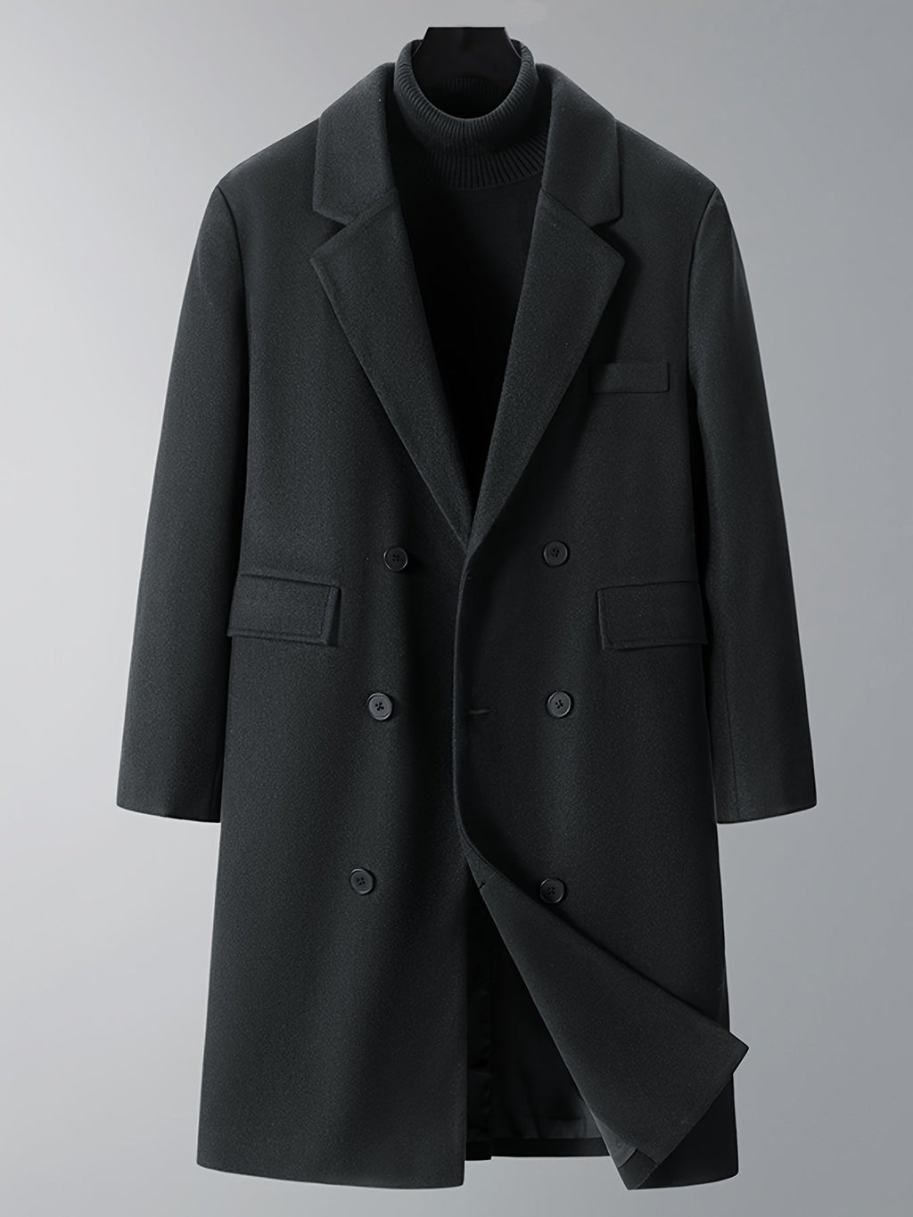 Men's Double-Breasted Winter Coat