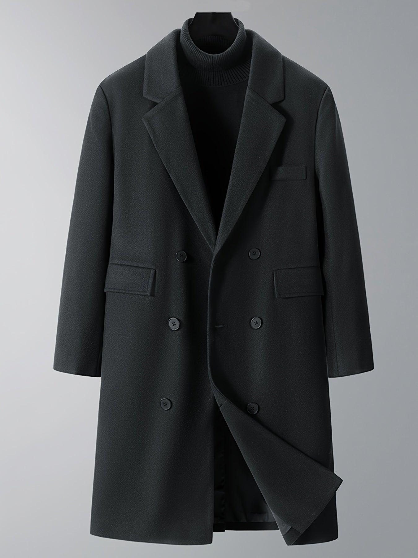 Men's Double-Breasted Winter Coat
