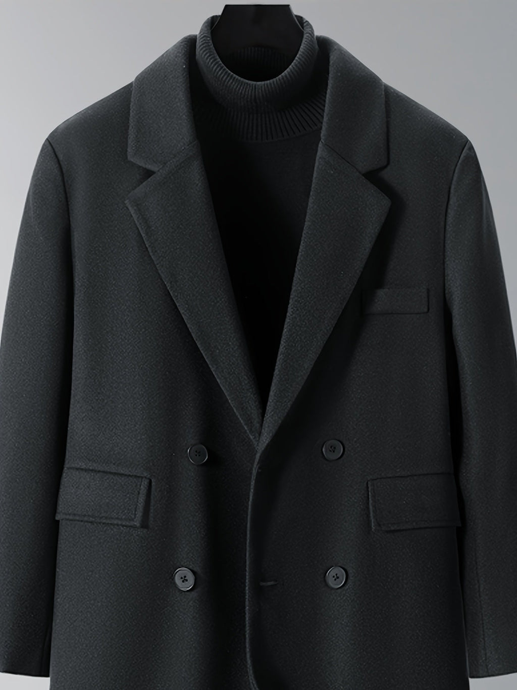 Men's Double-Breasted Winter Coat