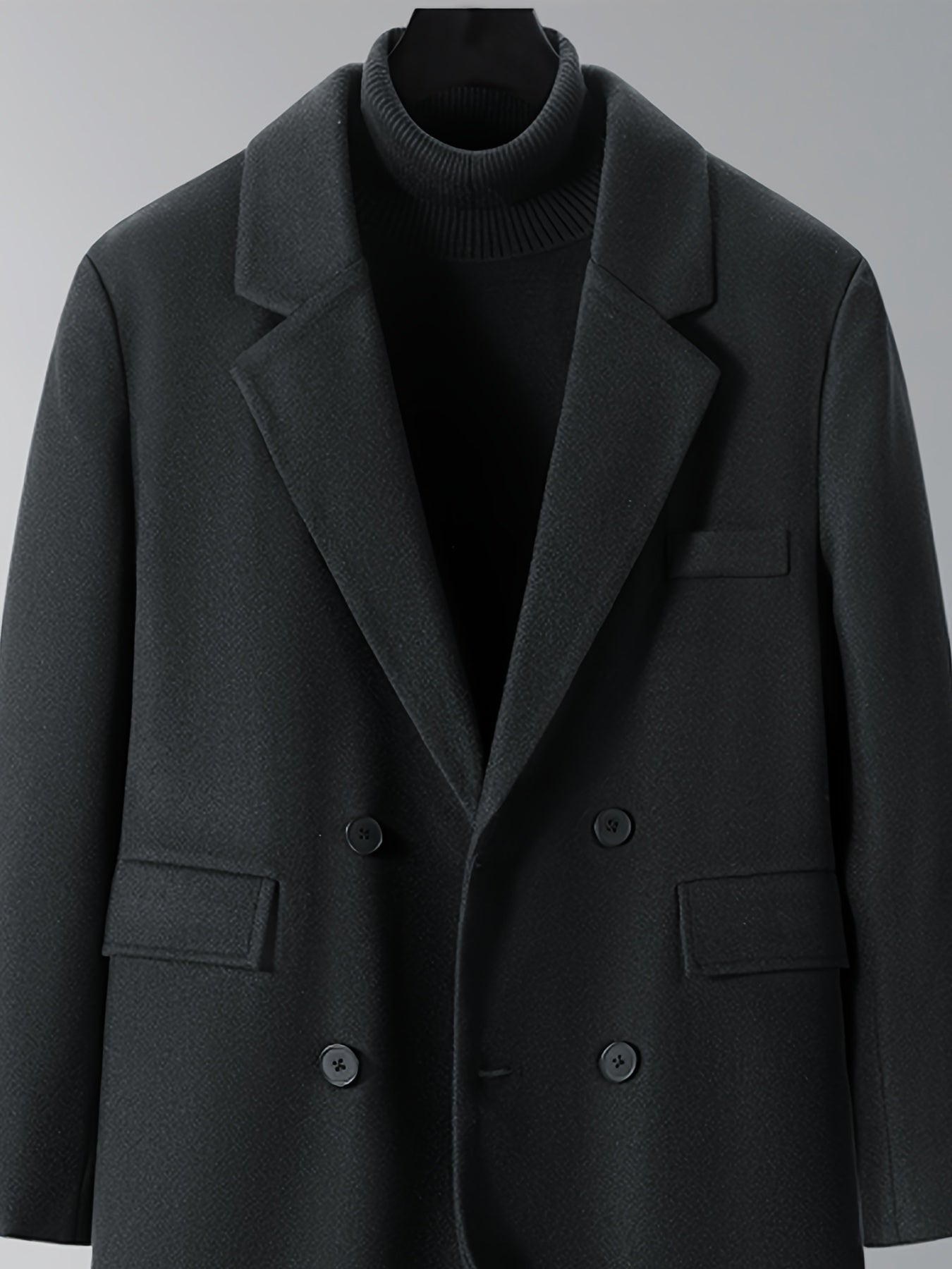 Men's Double-Breasted Winter Coat