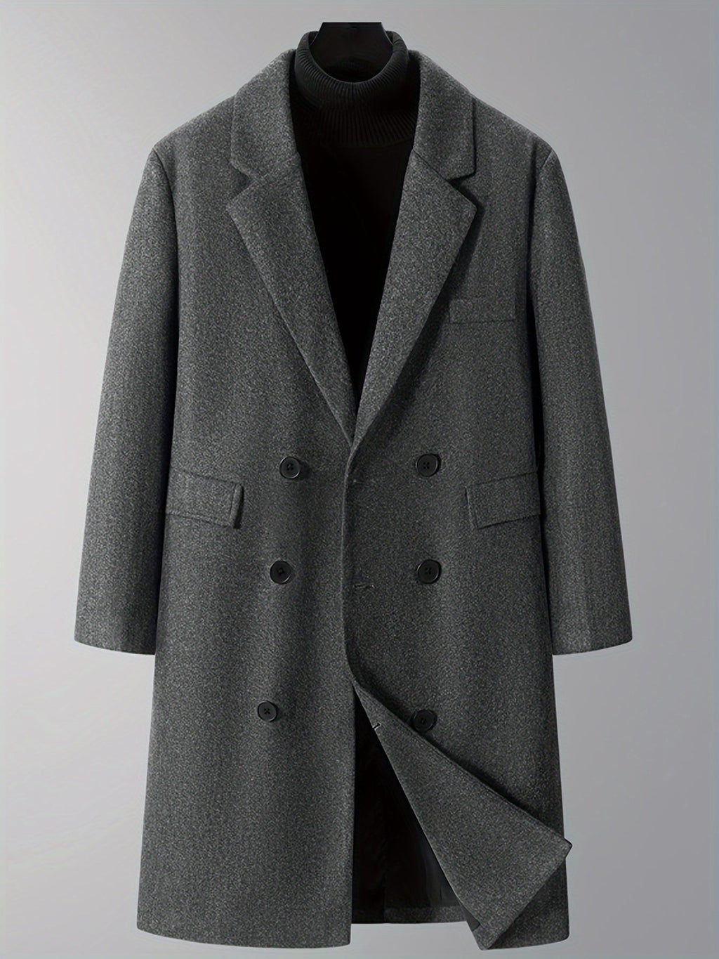 Men's Double-Breasted Winter Coat