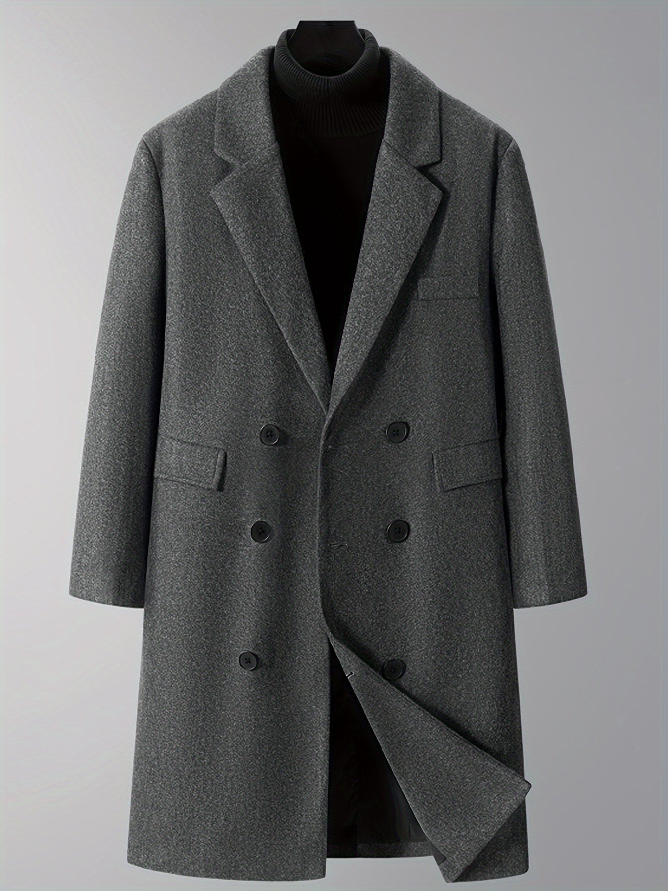 Men's Double-Breasted Winter Coat