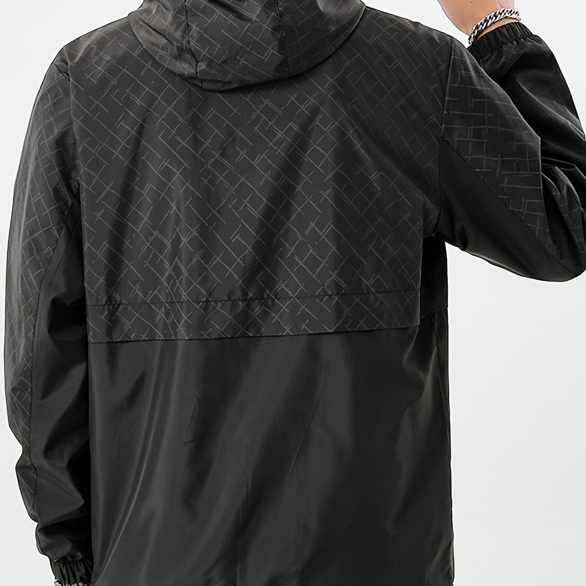Men's Lightweight Checked Windbreaker