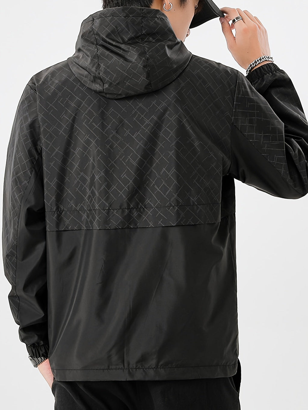 Men's Lightweight Checked Windbreaker
