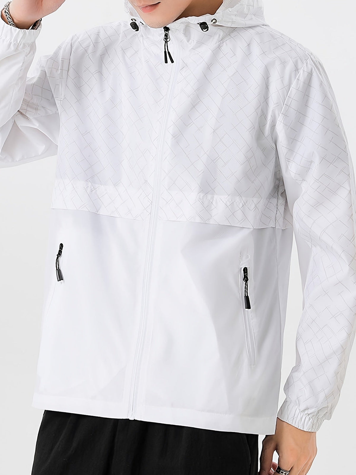 Men's Lightweight Checked Windbreaker