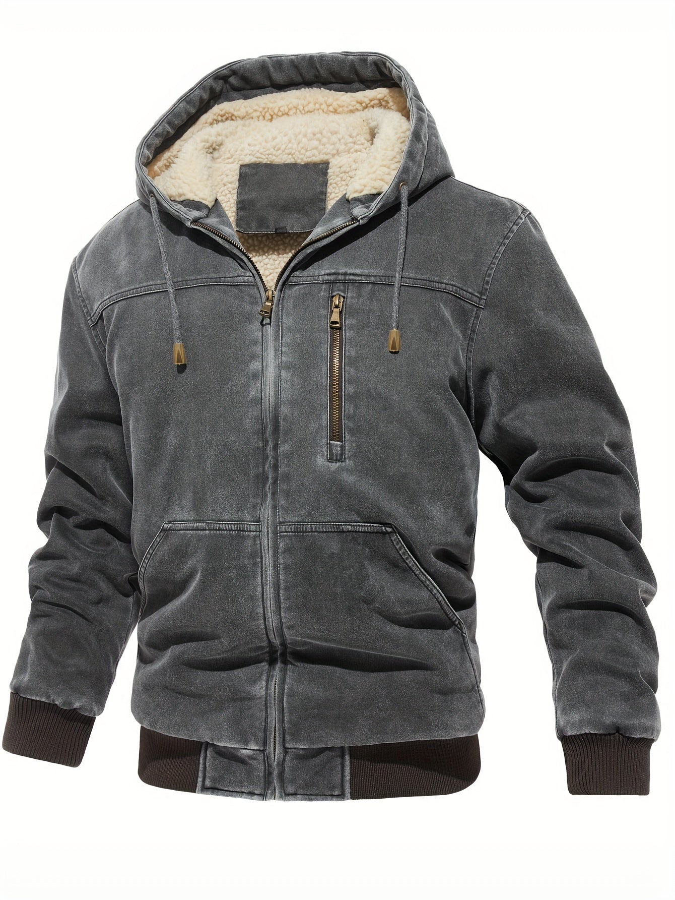 Men's Washed Softshell Jacket with Hood