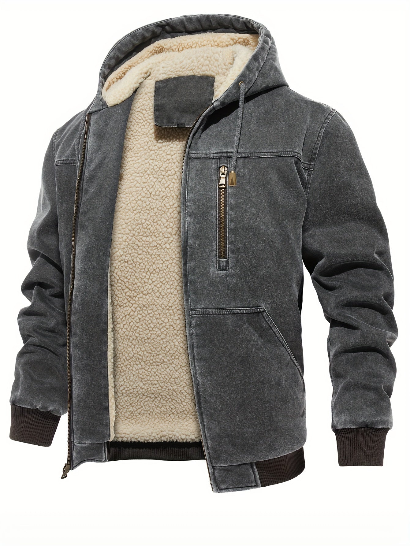 Men's Washed Softshell Jacket with Hood