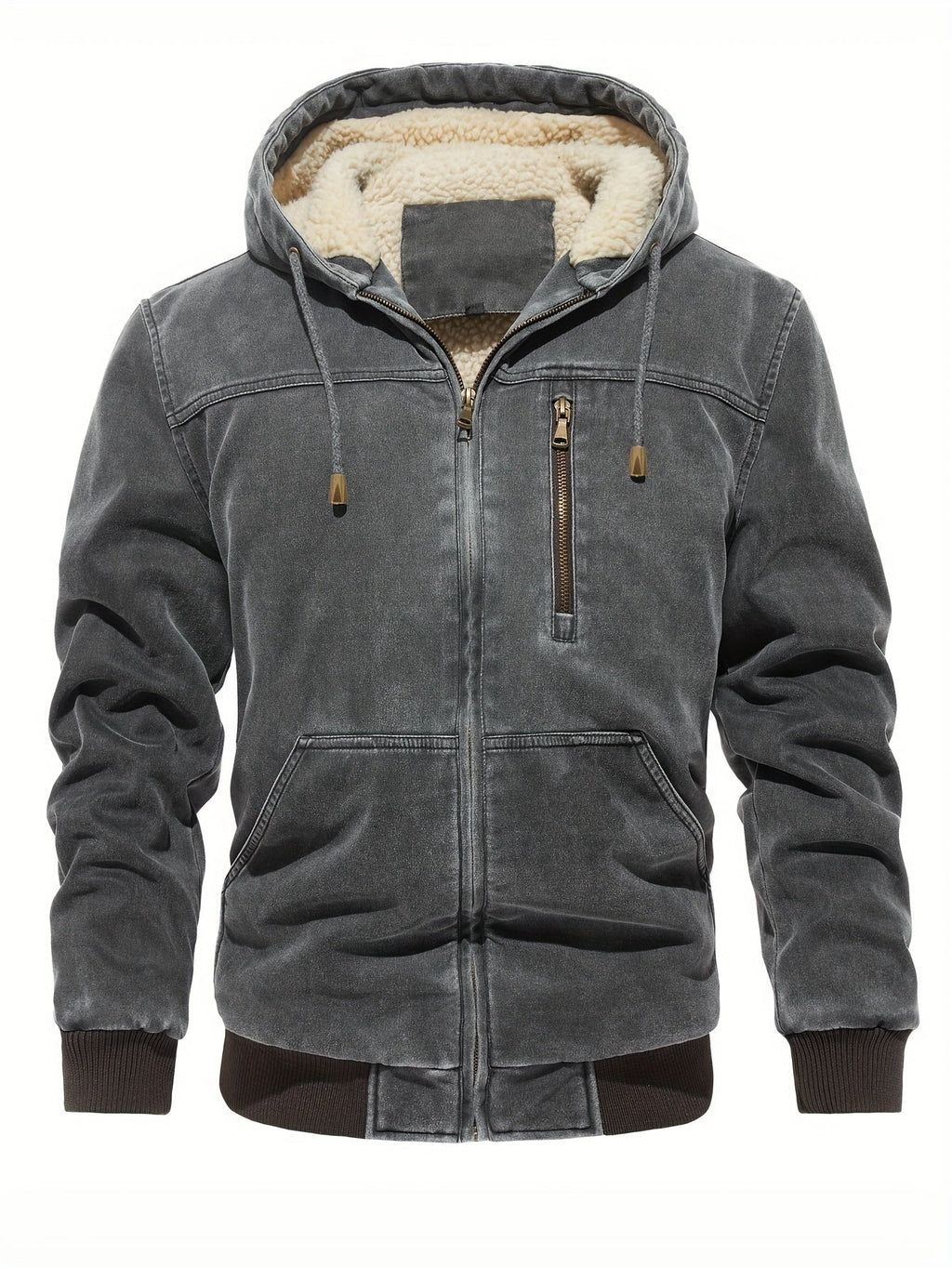 Men's Washed Softshell Jacket with Hood