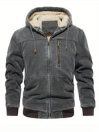 Men's Washed Softshell Jacket with Hood