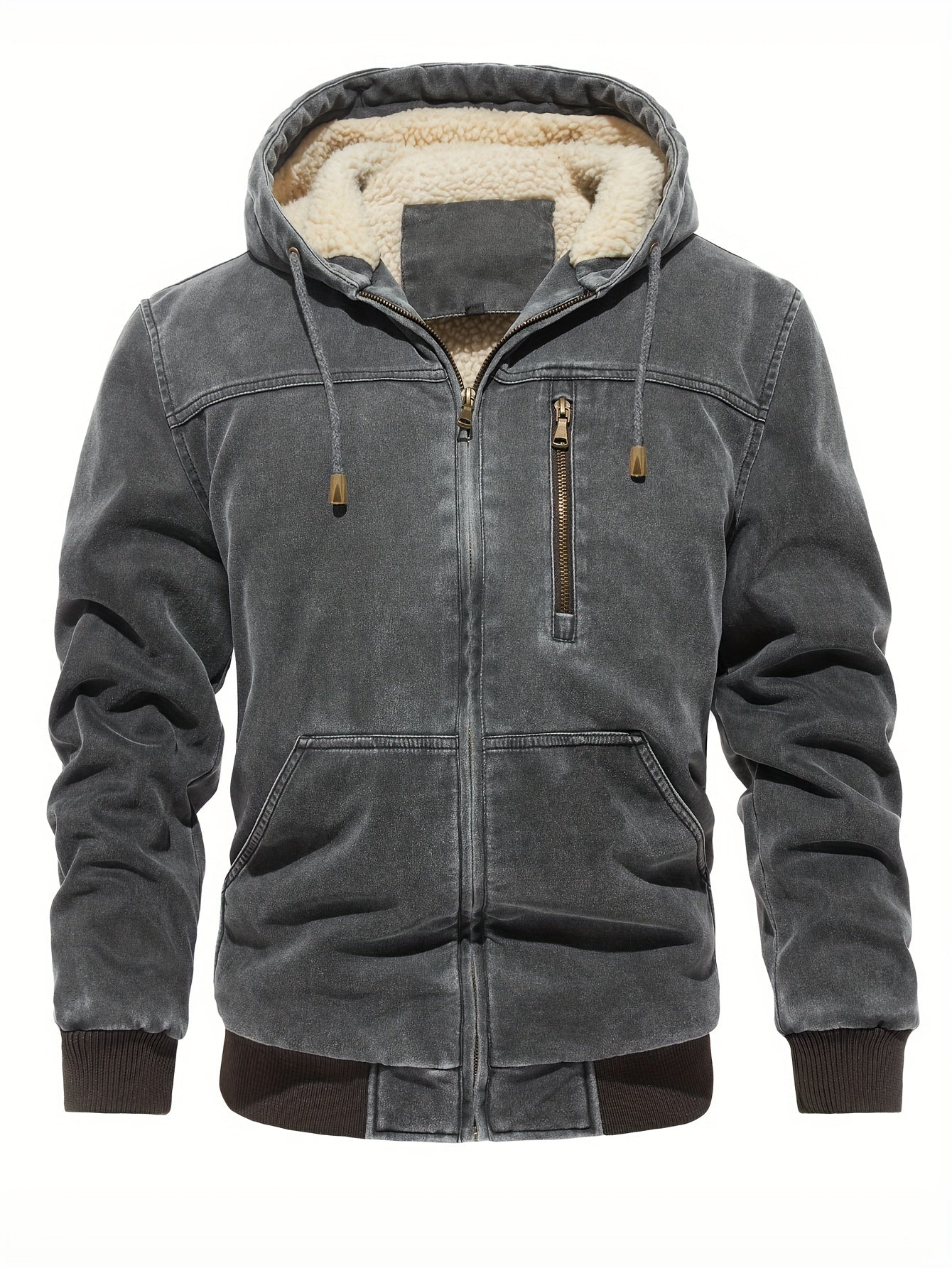 Men's Washed Softshell Jacket with Hood