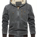 Men's Washed Softshell Jacket with Hood