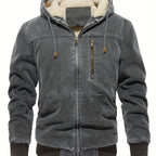 Men's Washed Softshell Jacket with Hood