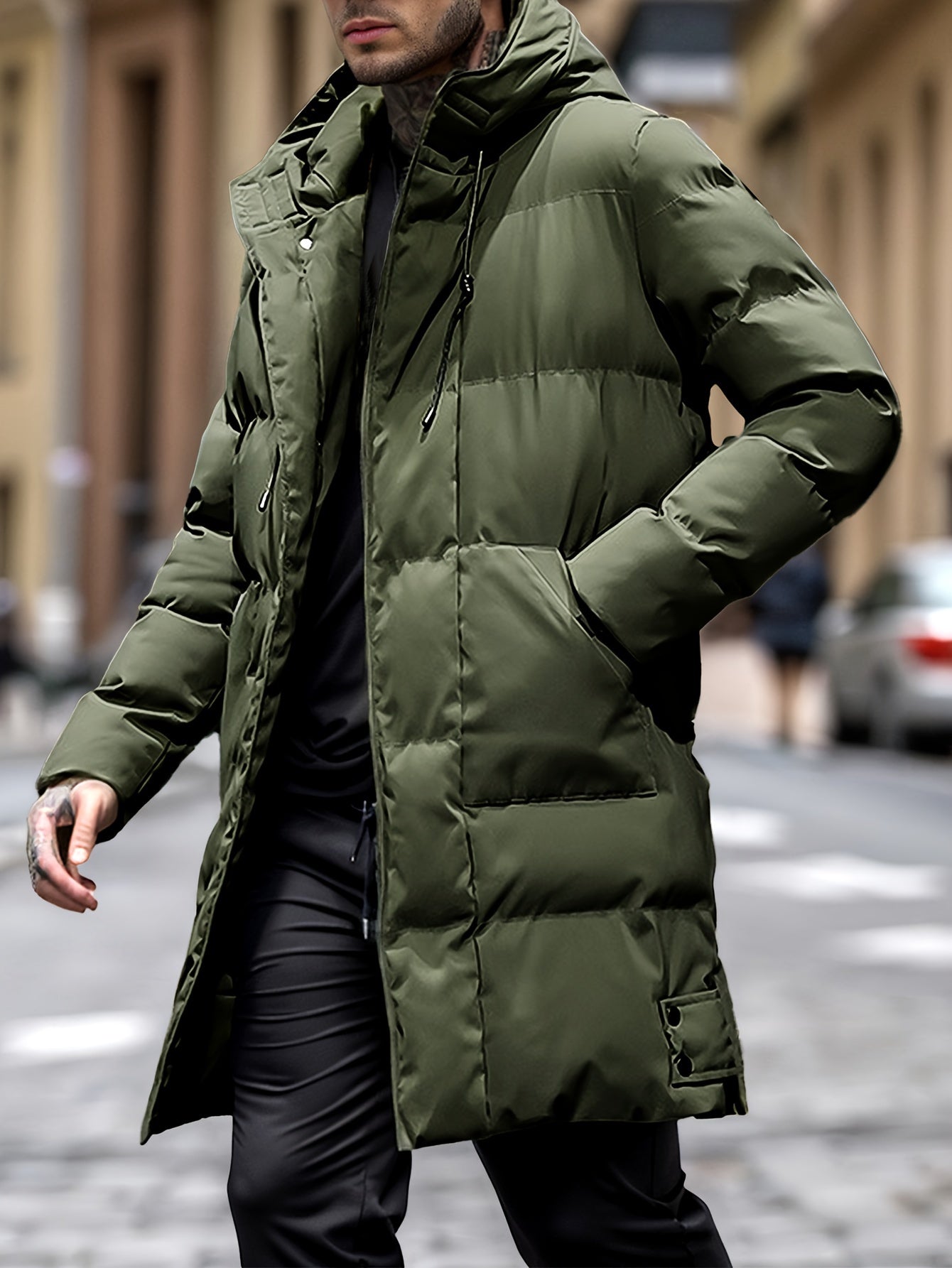 Men's Hooded Padded Winter Parka