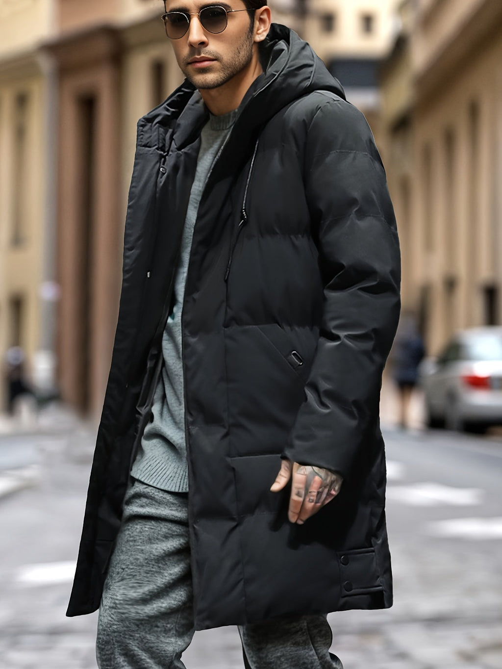 Men's Hooded Padded Winter Parka