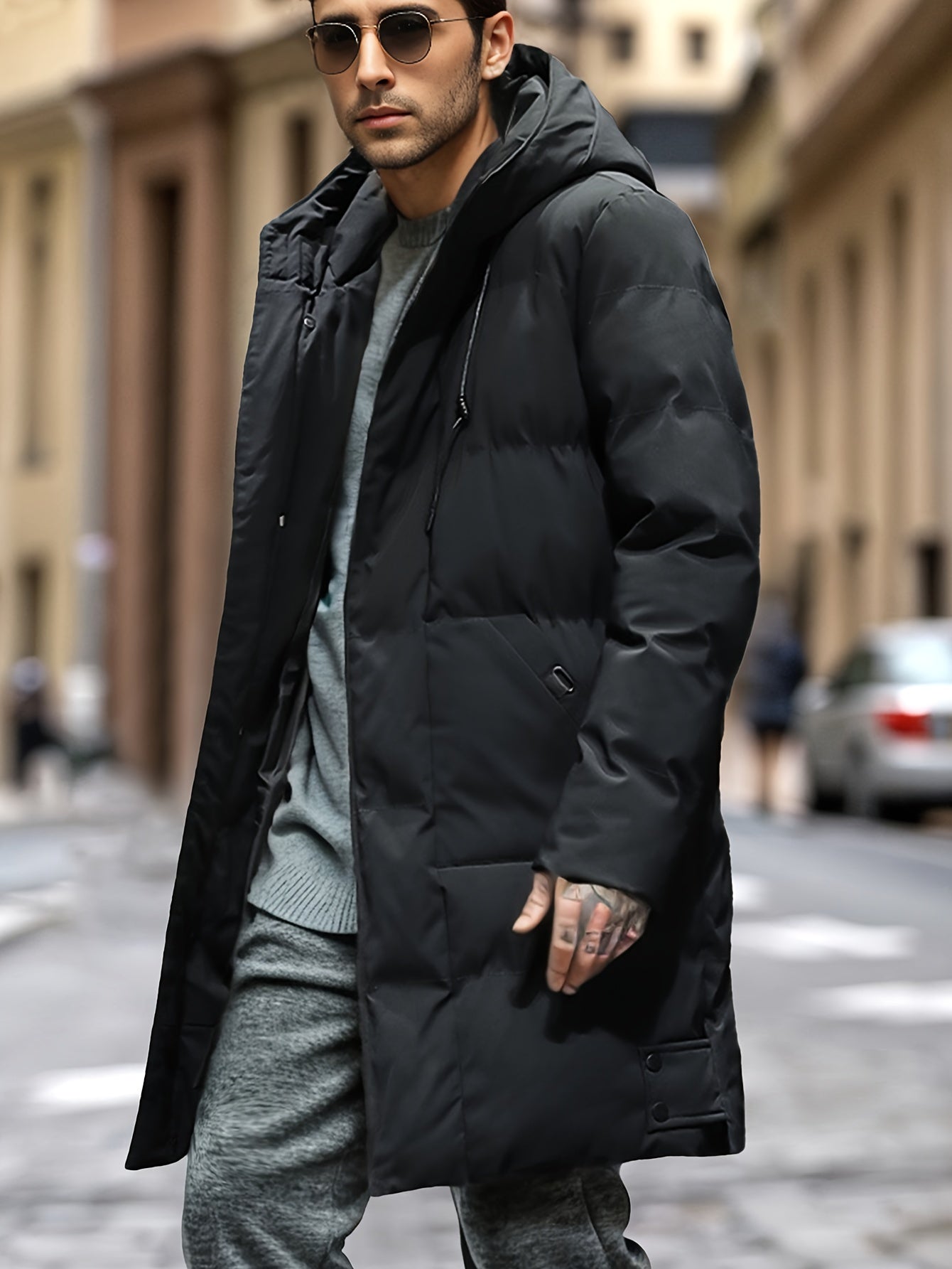 Men's Hooded Padded Winter Parka