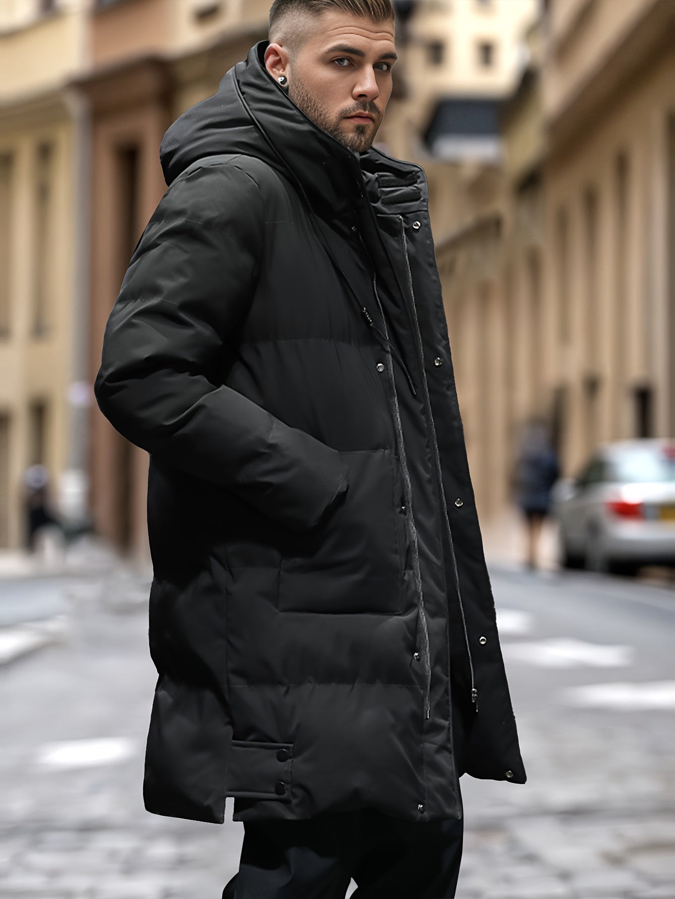 Men's Hooded Padded Winter Parka