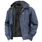 Men's Lined Hooded Winter Jacket – Adjustable Hood