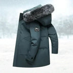 Men's Water-Repellent Winter Parka – Long Hooded Coat