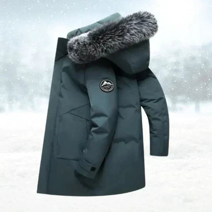 Men's Water-Repellent Winter Parka – Long Hooded Coat