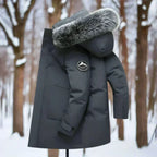 Men's Water-Repellent Winter Parka – Long Hooded Coat