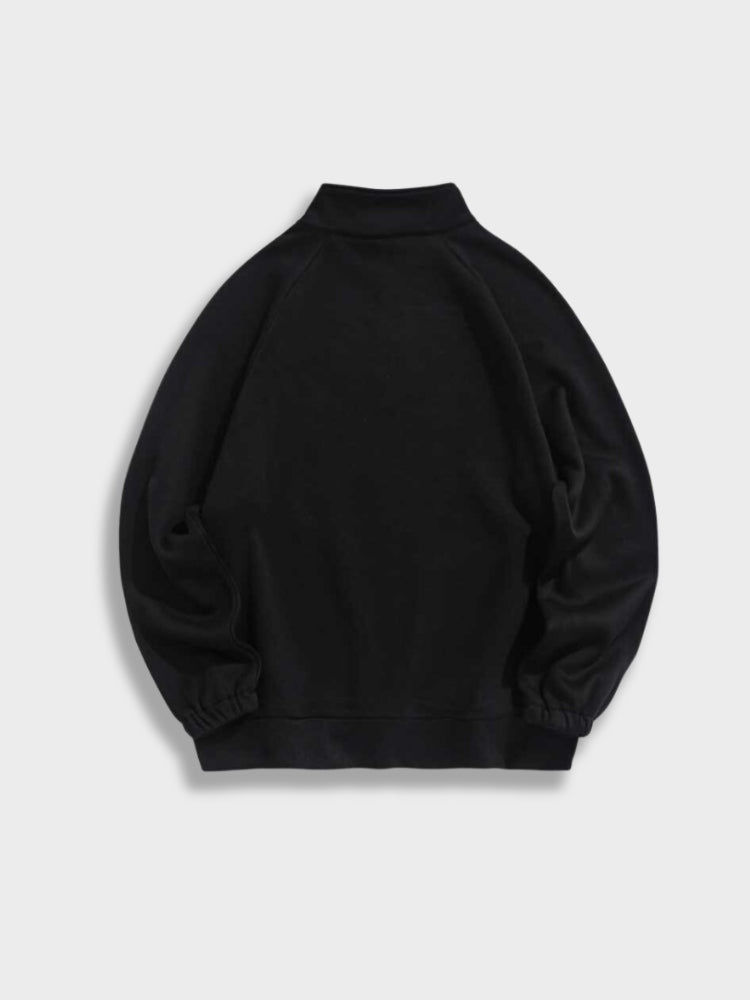 Women's Stand-collar Sweatshirt – Black