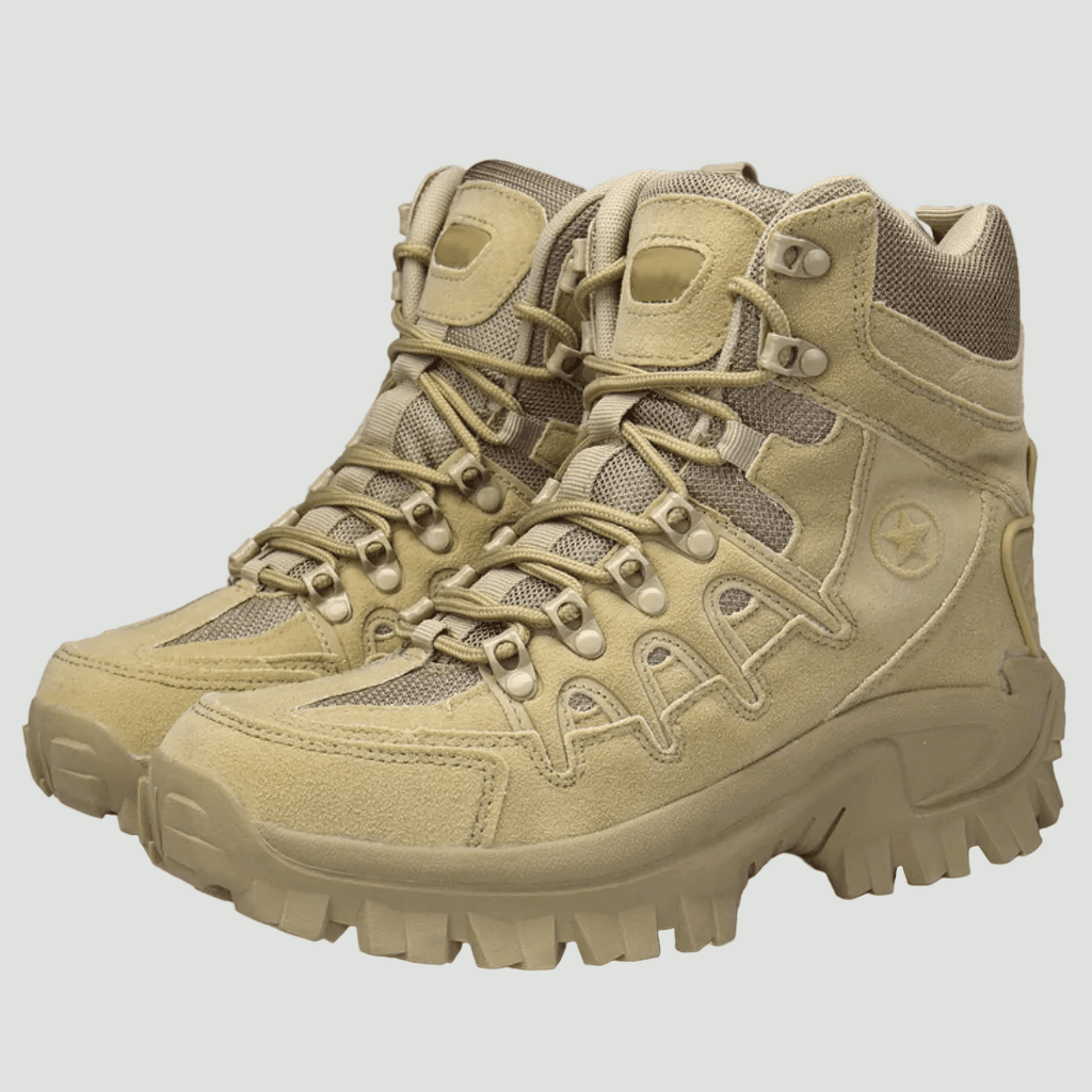 Men's Waterproof Outdoor Ankle Boots – Lightweight Lace-Up Hiking Boots