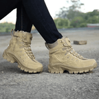 Men's Waterproof Outdoor Ankle Boots – Lightweight Lace-Up Hiking Boots