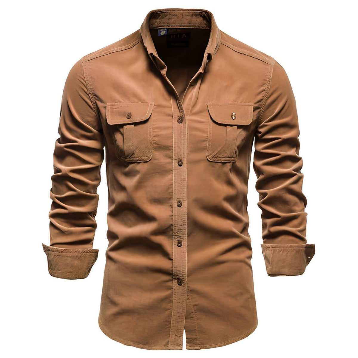 Men's Utility Work Shirt – Long-Sleeve Button-Up Overshirt