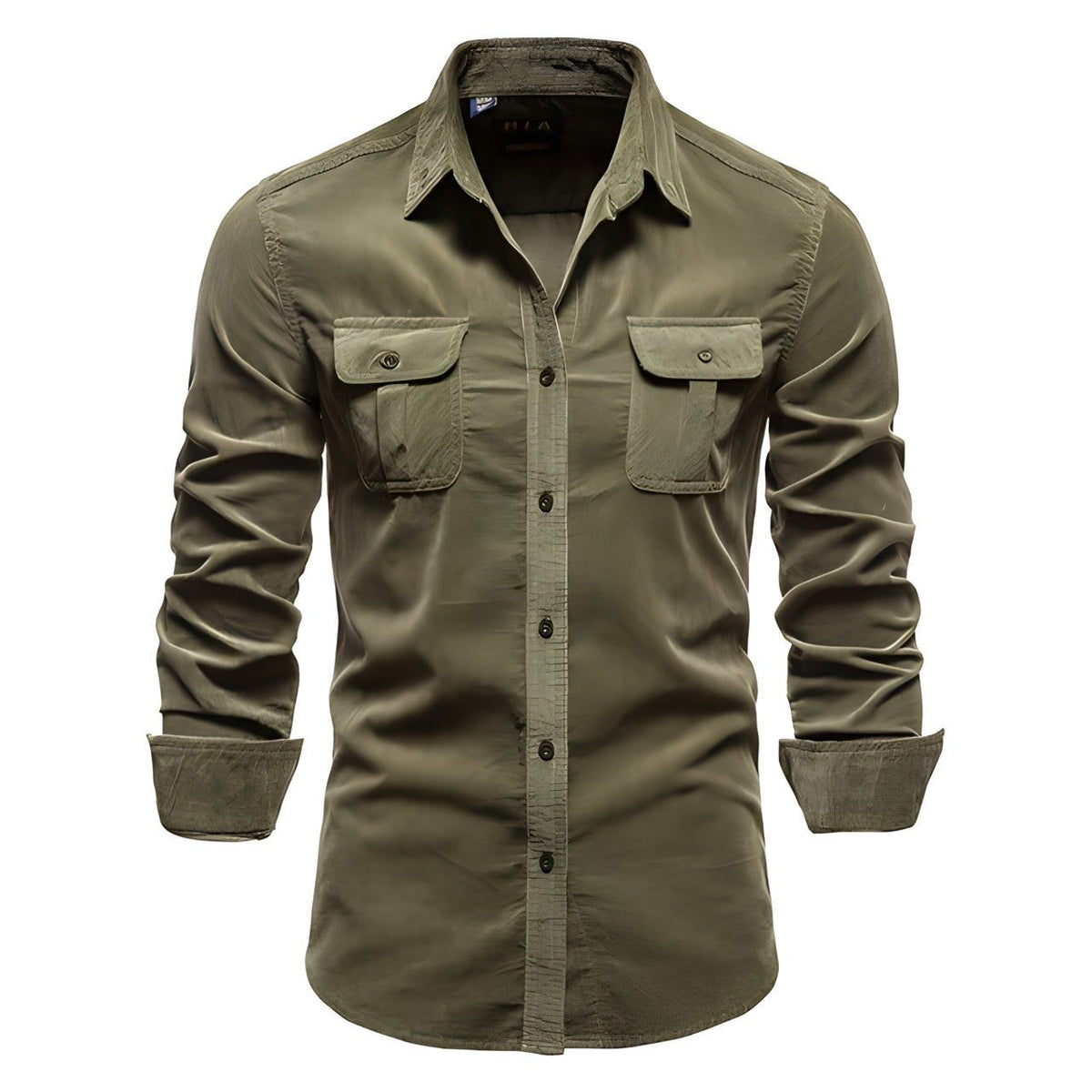Men's Utility Work Shirt – Long-Sleeve Button-Up Overshirt