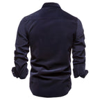 Men's Utility Work Shirt – Long-Sleeve Button-Up Overshirt