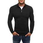 Men's Half-Zip Sweater – Slim-Fit Long-Sleeve Pullover